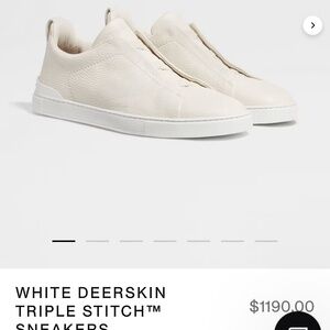 ZEGNA white tennis shoes